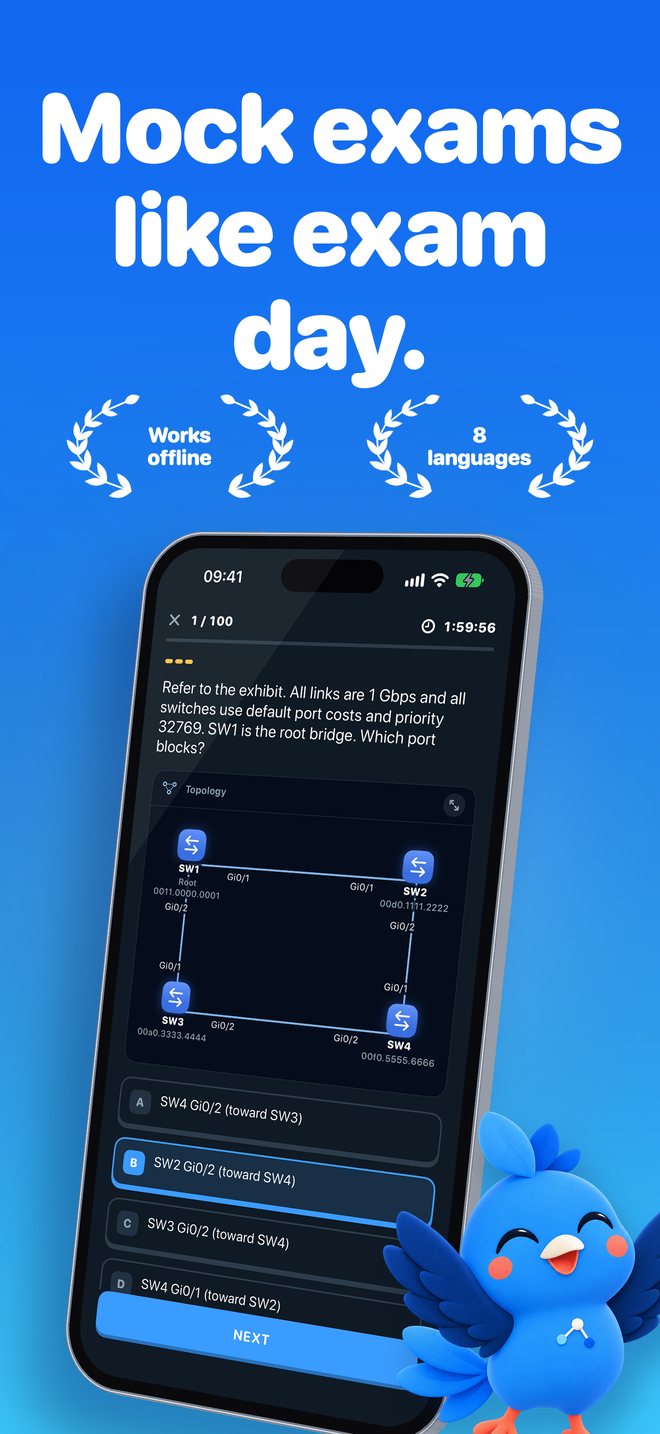 Linkwing screenshot: Offline, 8 languages. No account needed. Study anywhere, in your language.